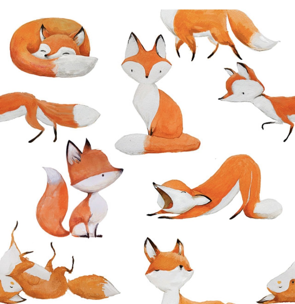 Милые лисята вектор