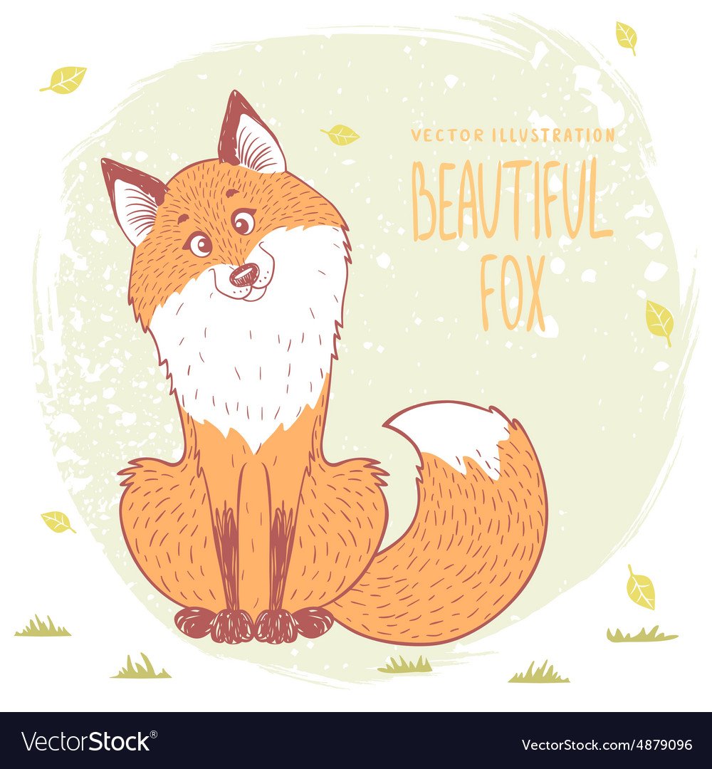 Рисунки лисы для детей цветные