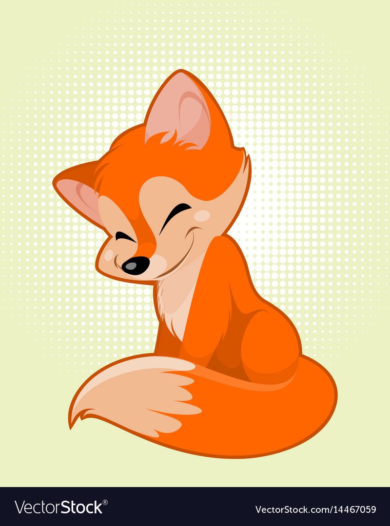 Лиса с лисятами для детей