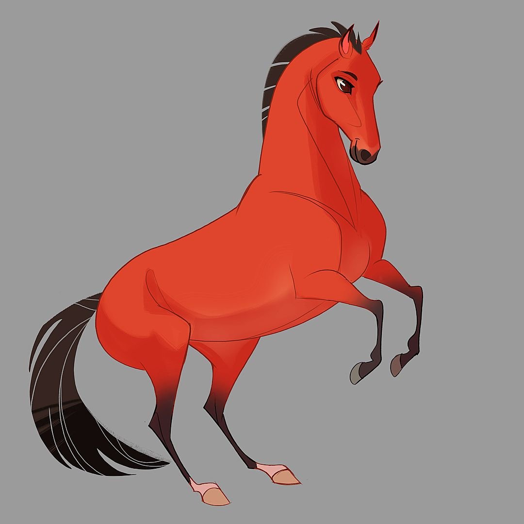 Лошади арт мультяшные