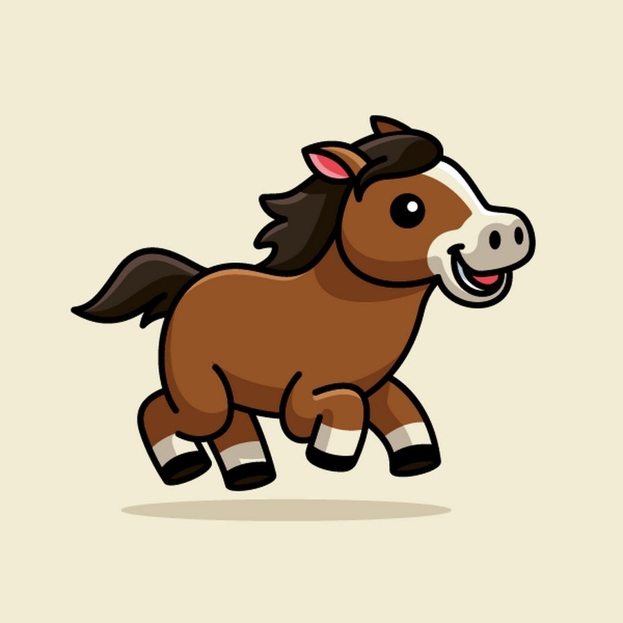 Чиби животные лошадь