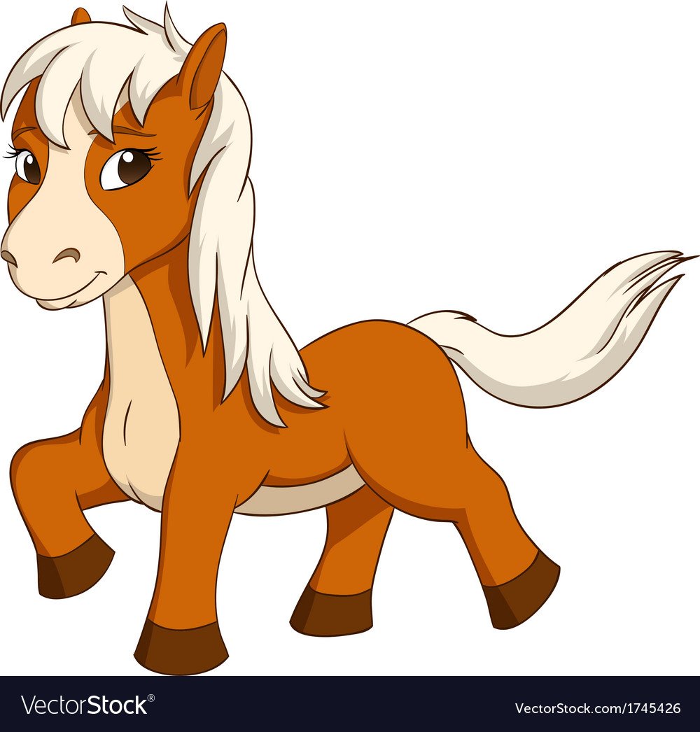 Милые мультяшные лошади