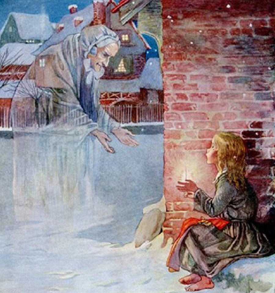 Девочка со спичками рисунок легкий