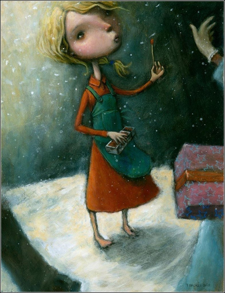 Девочка со спичками иллюстрации