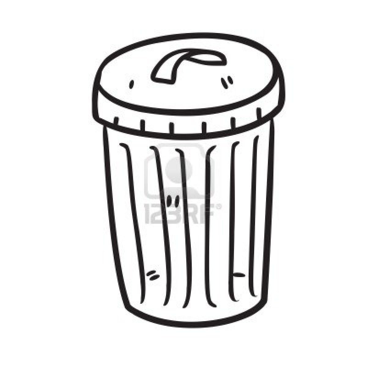 Мусорный бак раскраска для детей