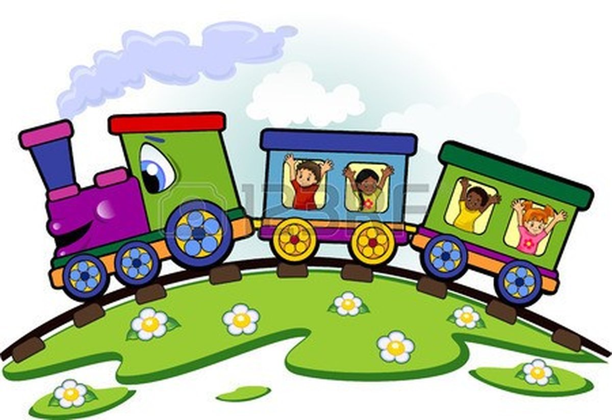 Паровоз с 3 вагонами