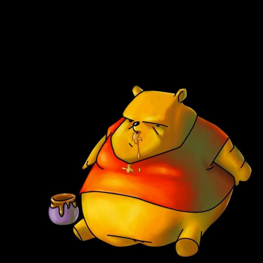 Винни пух на темном фоне