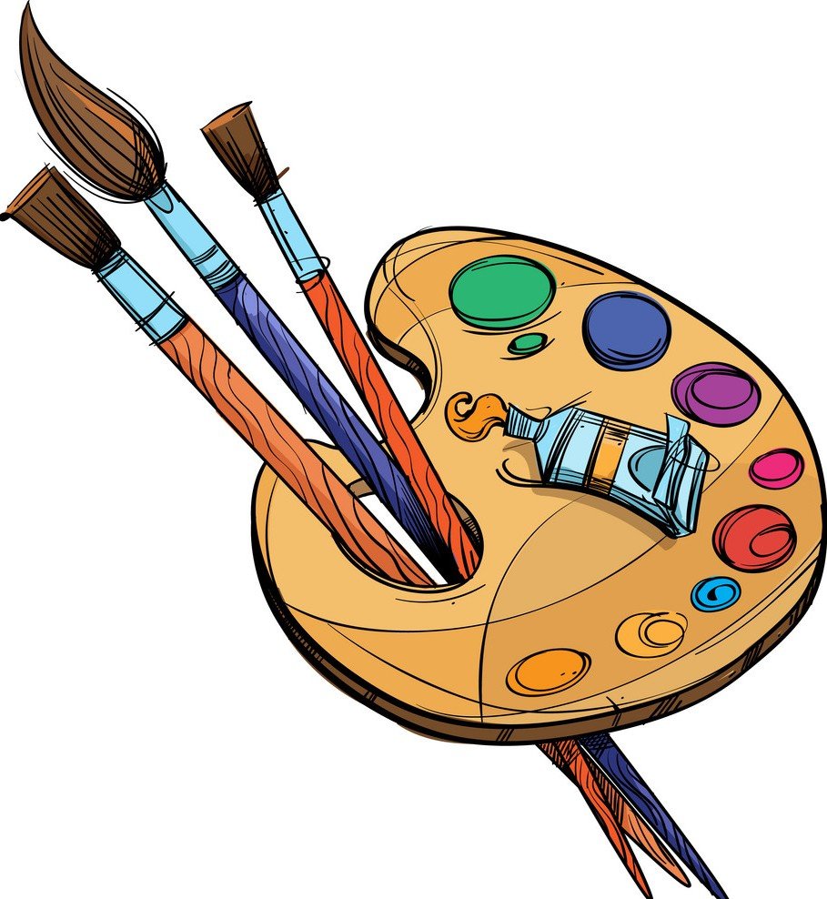 Кисточка для рисования мультяшная