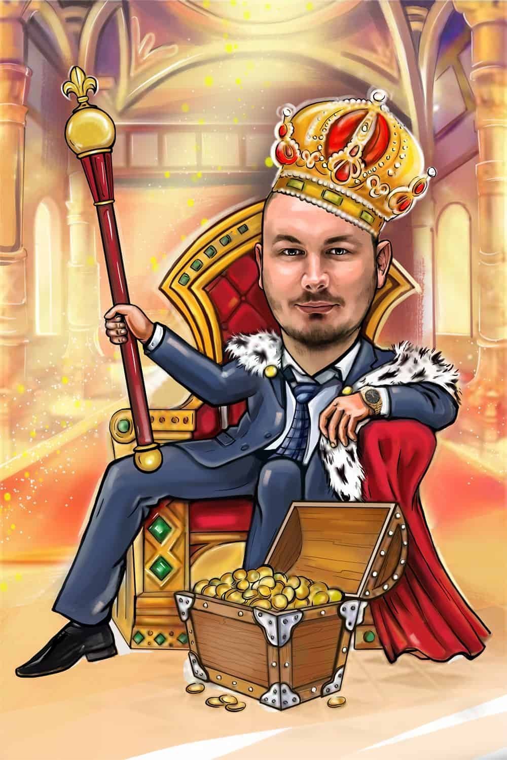 Шарж царь на троне