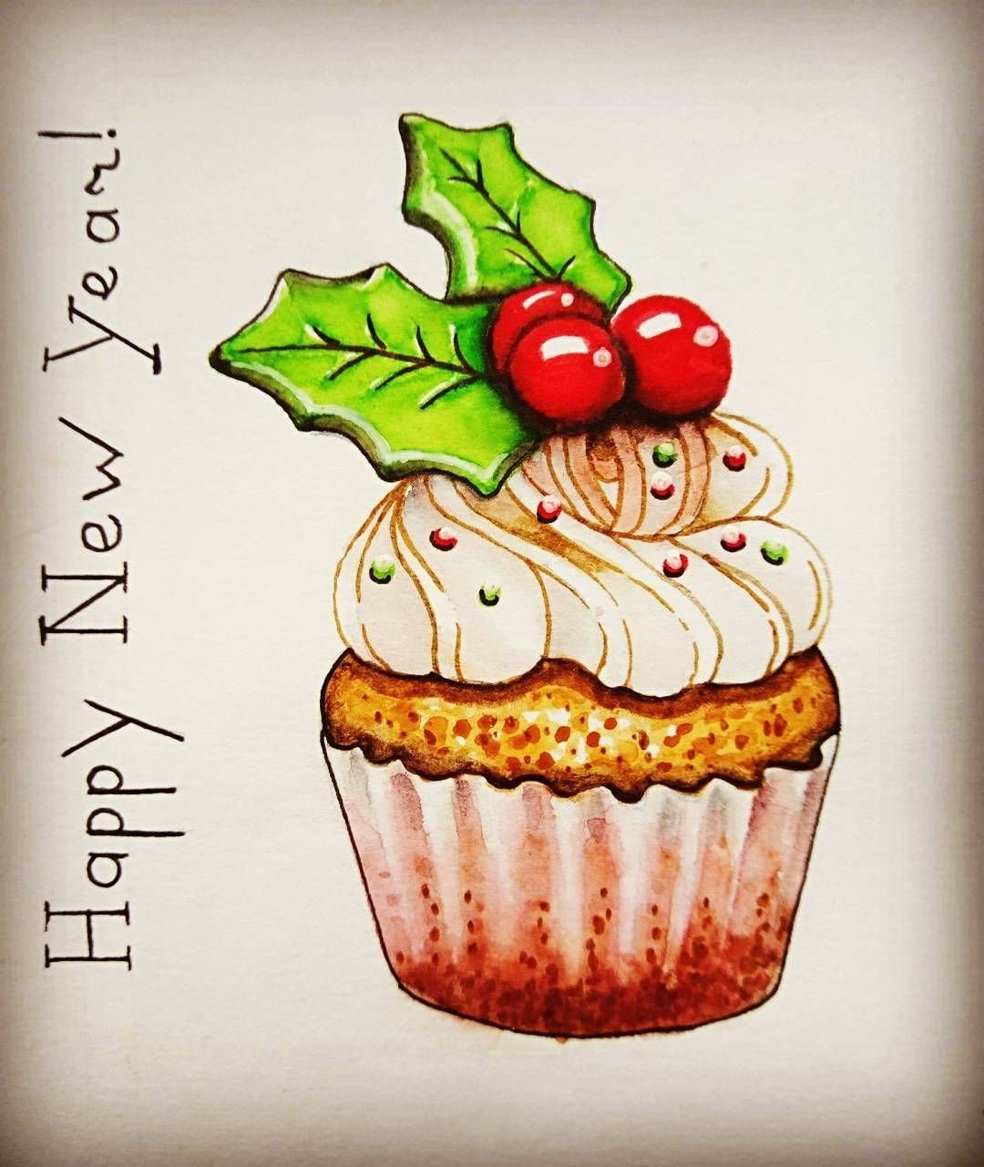 Сладости акварельными карандашами