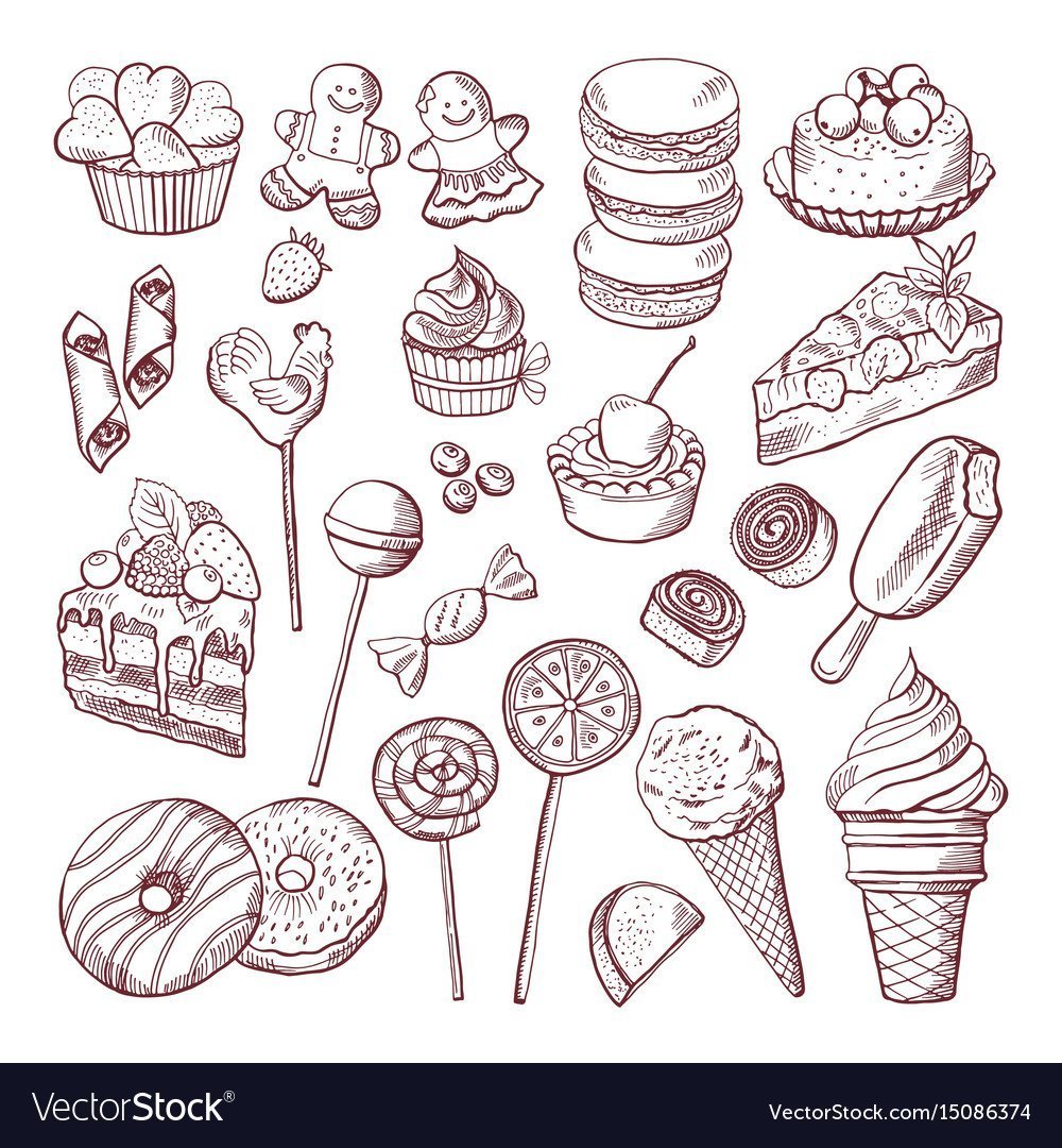 Кекс рисунок