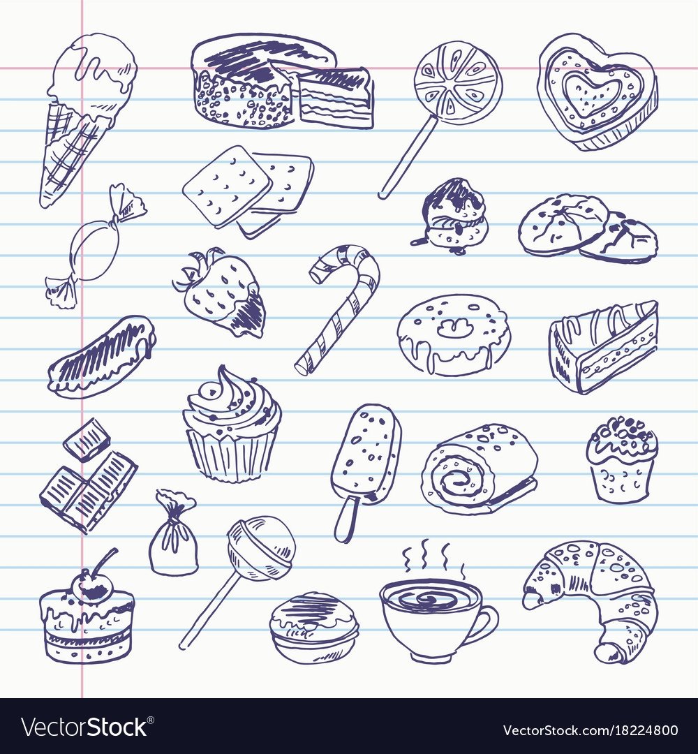 Рисунки для срисовки сладости