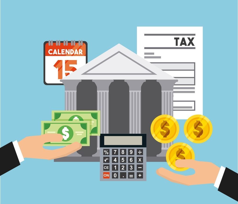 Векторная иллюстрация налоги