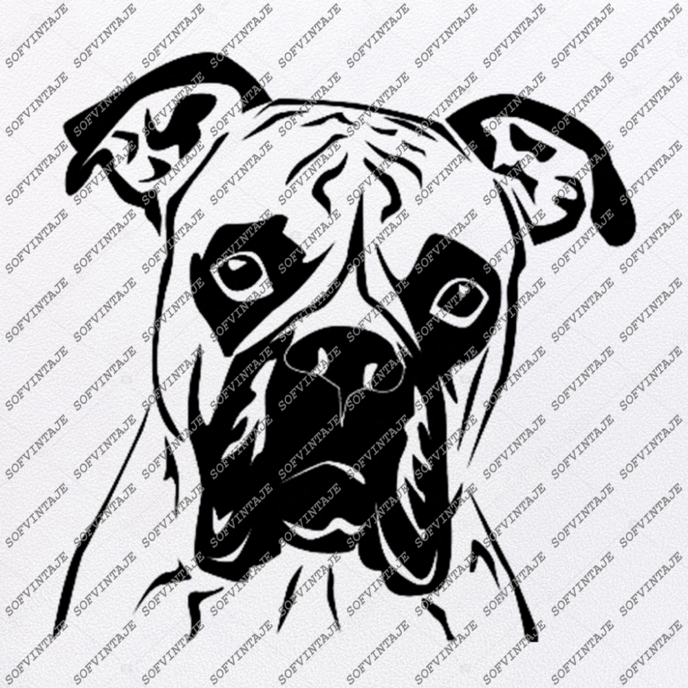 Силуэт собаки боксер