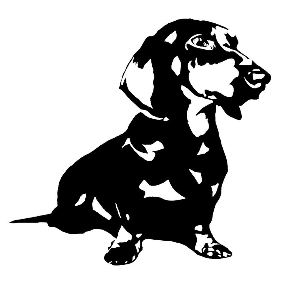 Силуэт собаки таксы