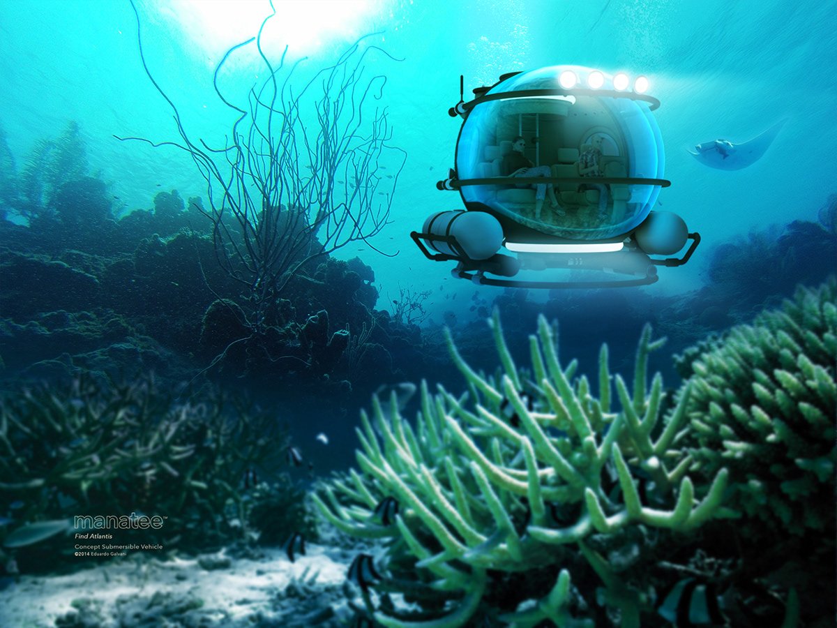 Батискаф под водой