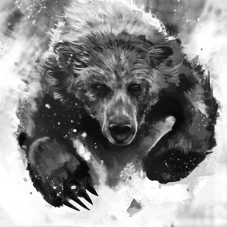 Медведь негатив