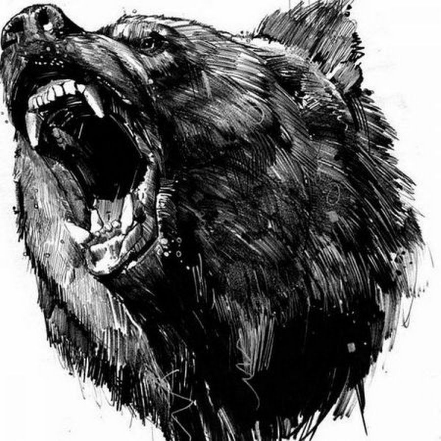 Медведь рисунок тату