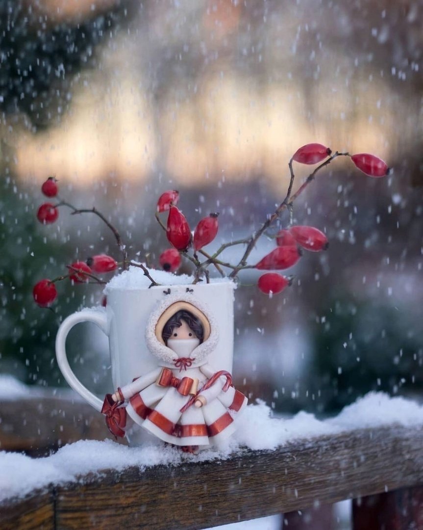 Старинные открытки с добрым утром зимние