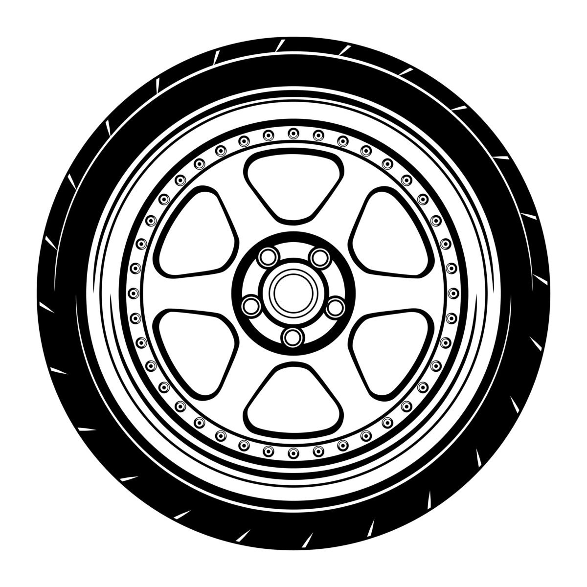 Автомобильное колесо рисунок золотое