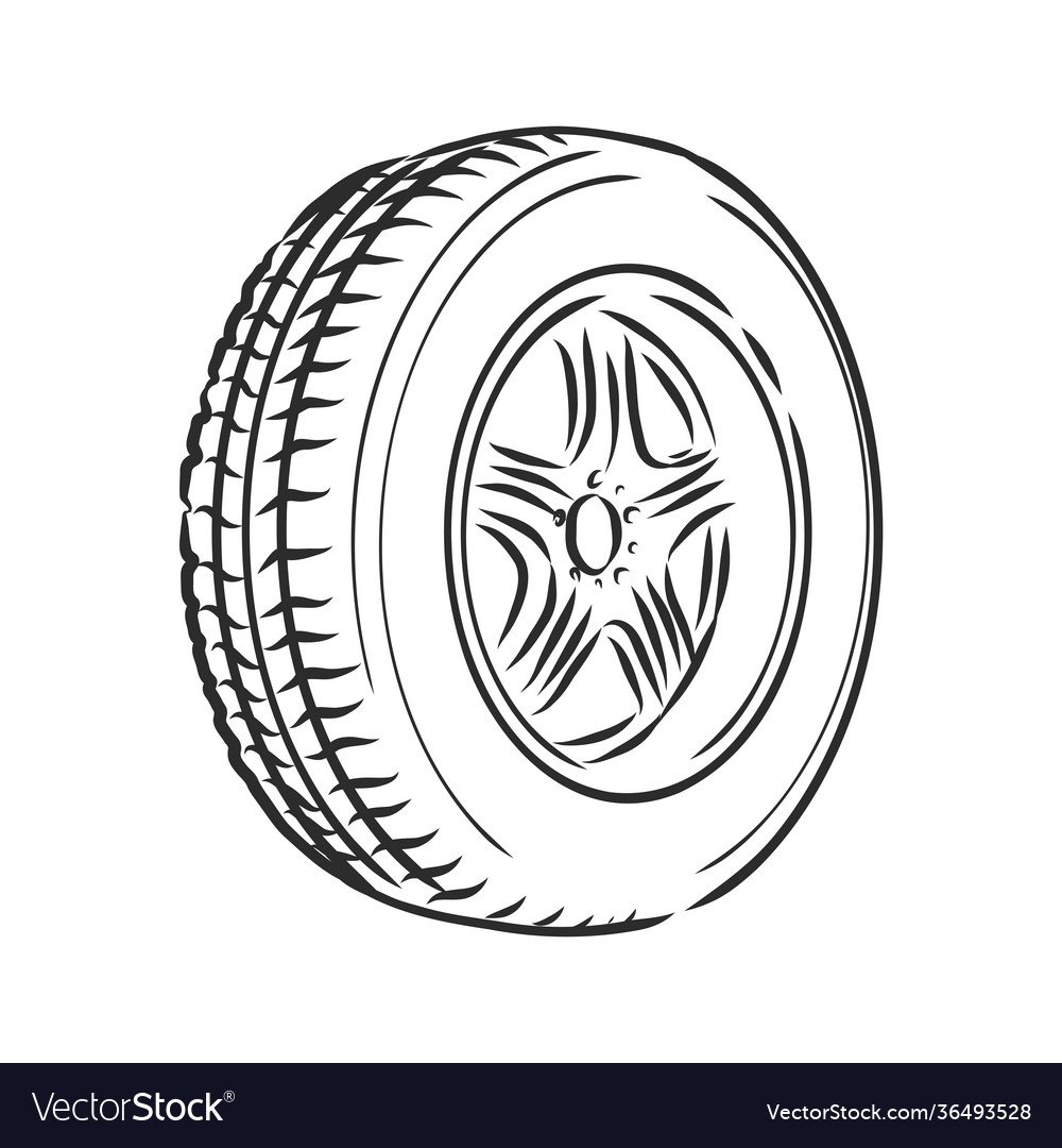 Рисование колеса для машины