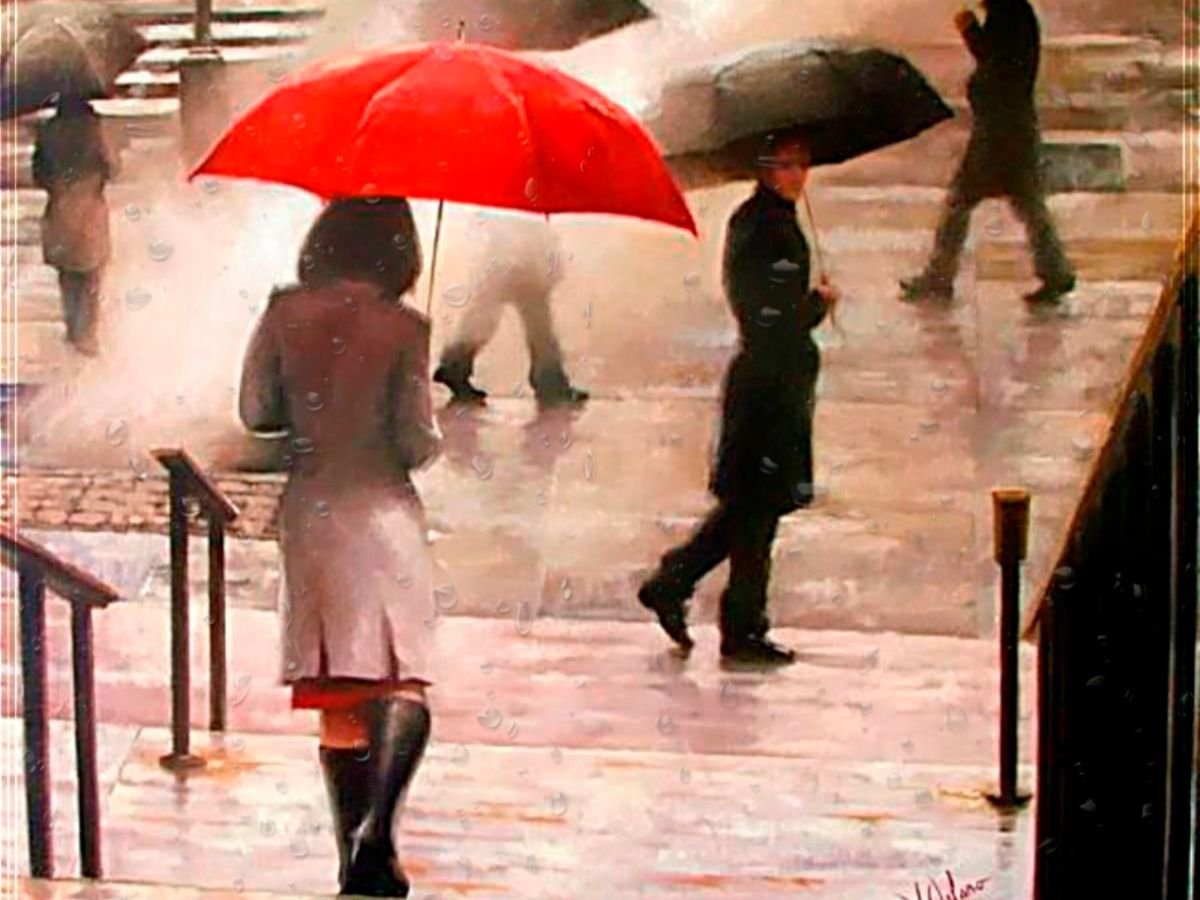 Люди столкнулись на улице