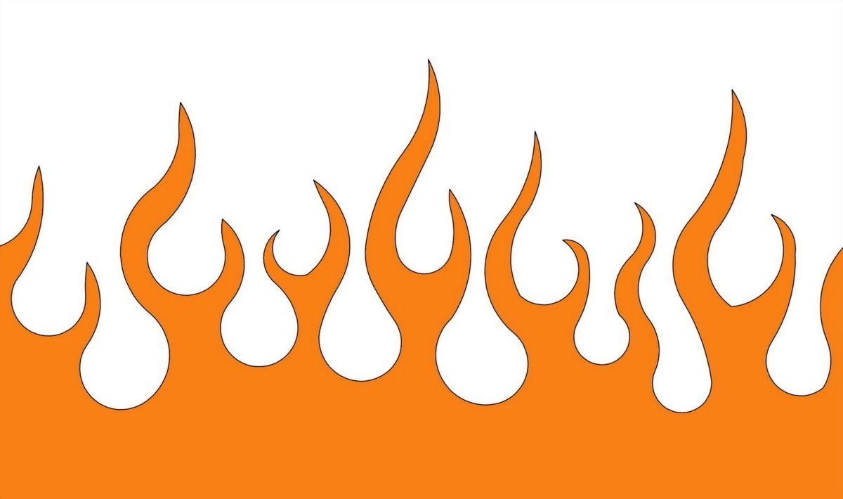 Трафарет пламя