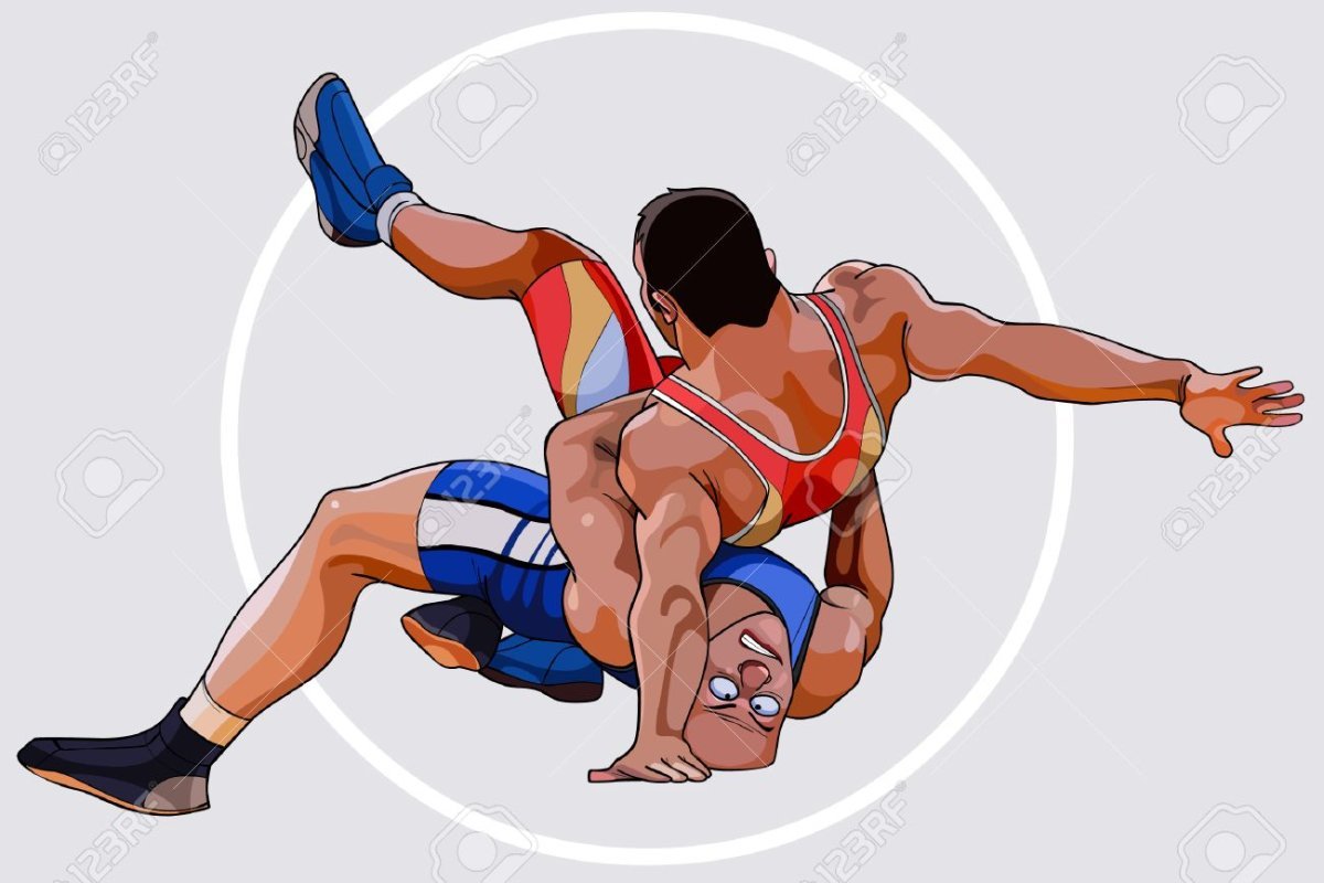 Два борца рисунок