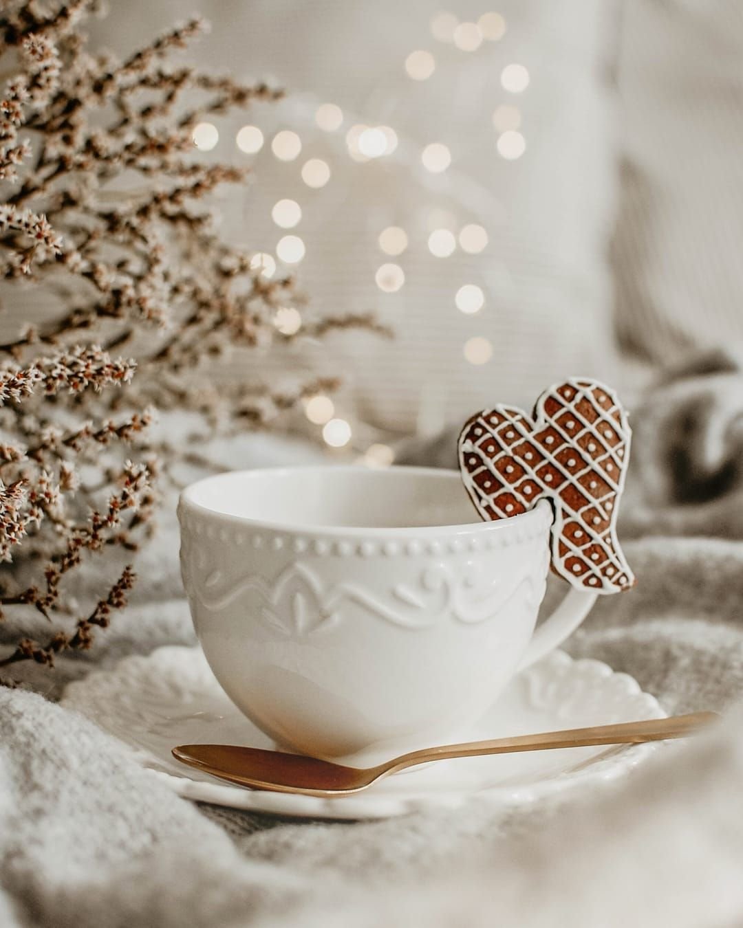 Утро кофе ноябрь снег