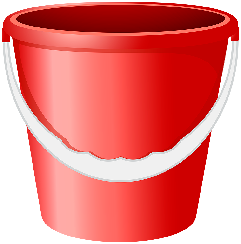 Синее ведерко нарисованная