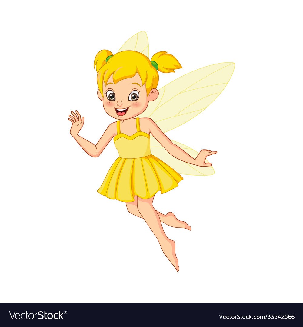 Вектор Фея в желтом