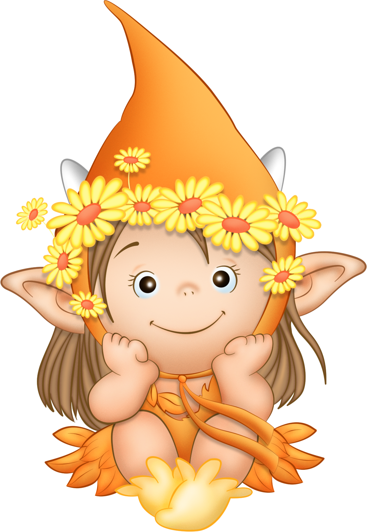 Цветочная Фея на прозрачном фоне