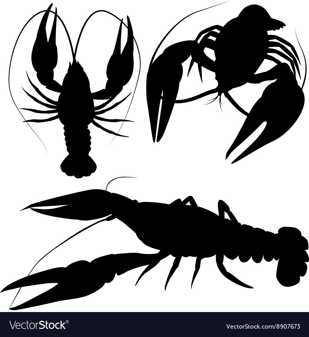 Лобстер силуэт