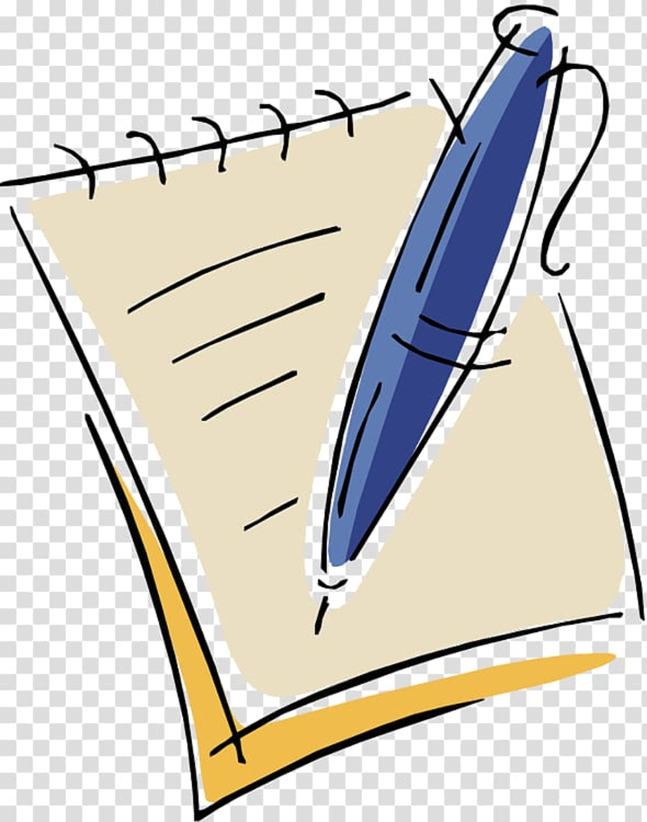 Блокнот и ручка мультяшная