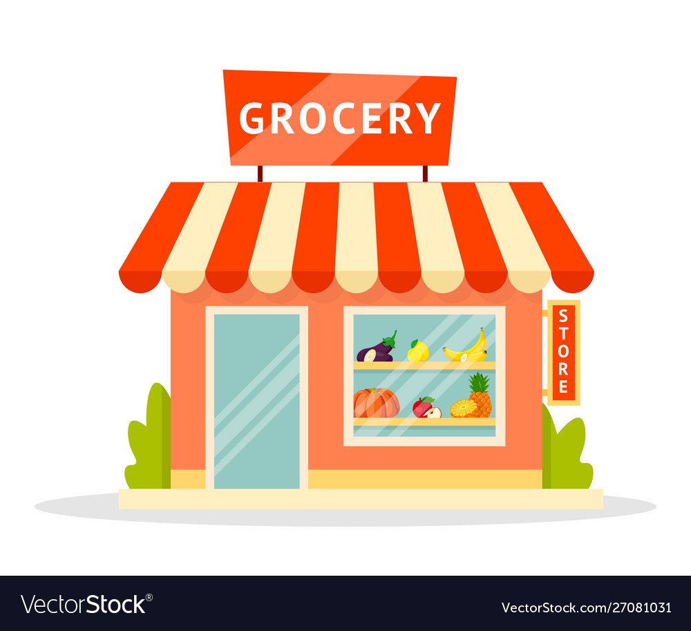 Прилавок с продуктами для детей