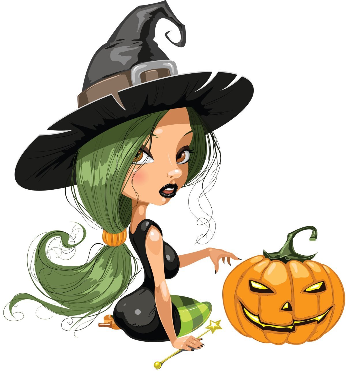 Ведьмочка на метле