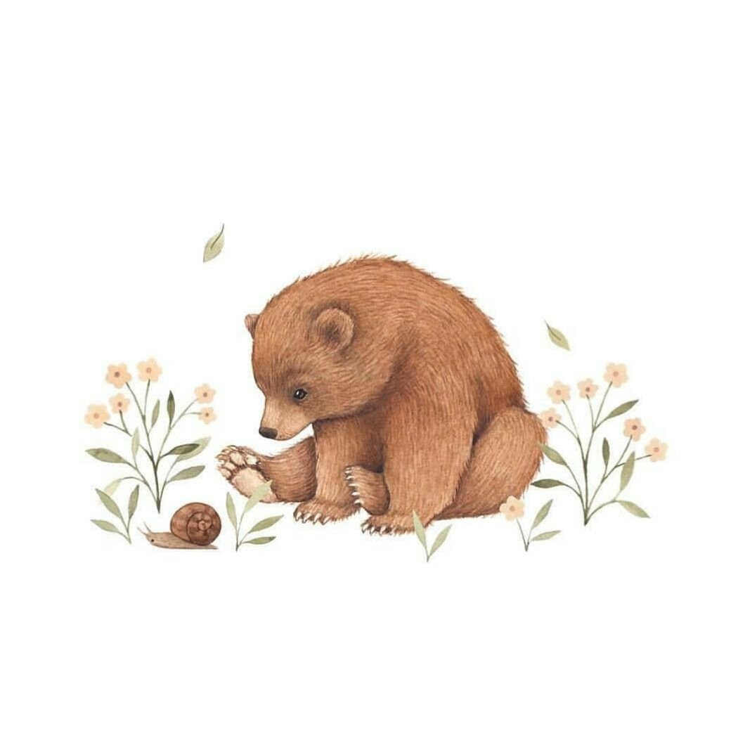Акварельный мишка