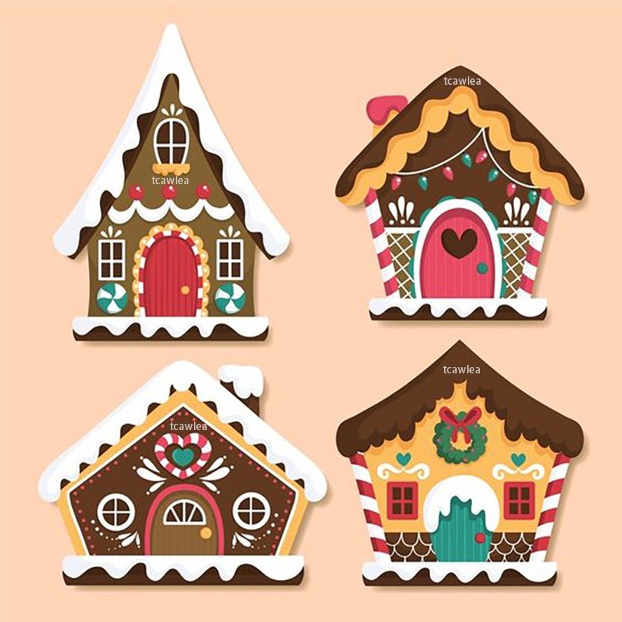Пряничный домик иллюстрации