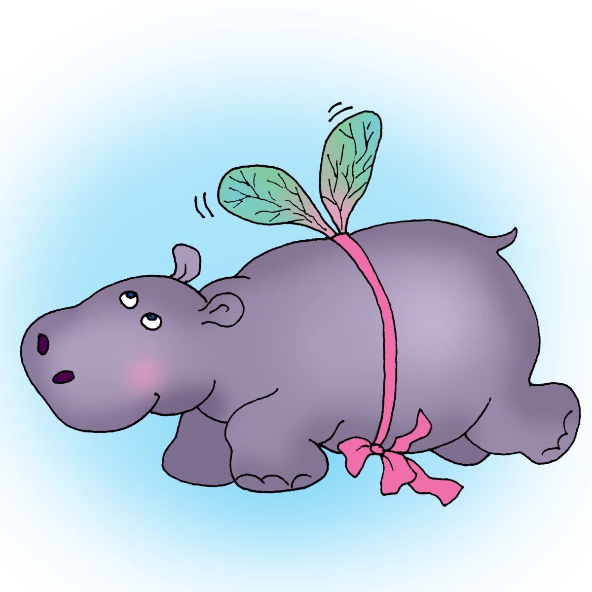 Бегемотик с открытым ртом