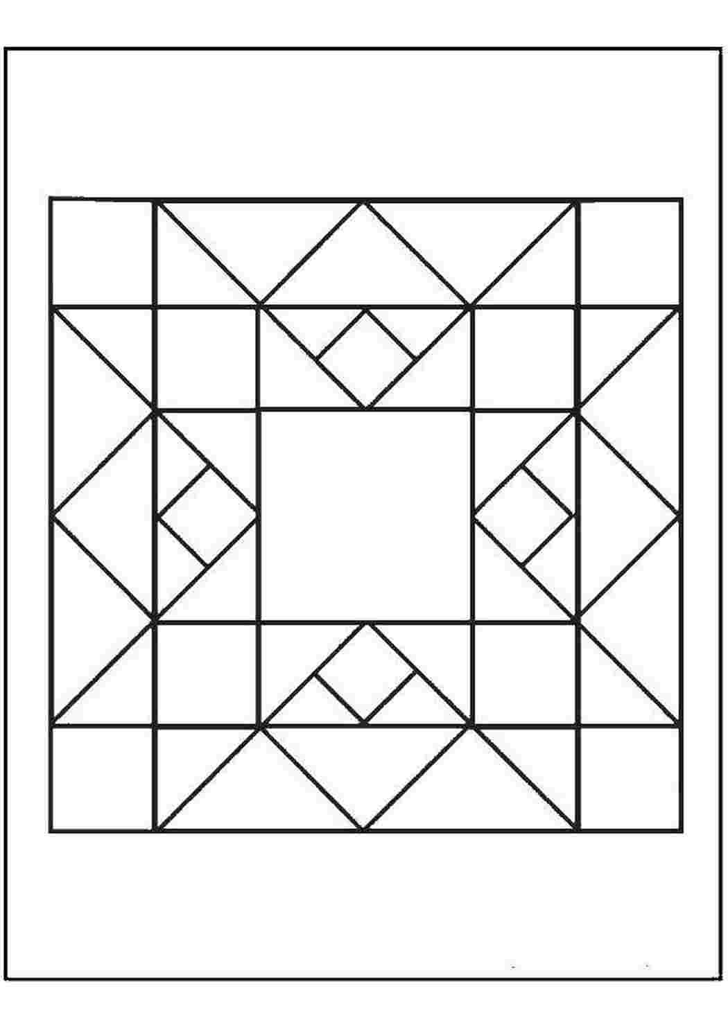 Геометрический орнамент в квадрате