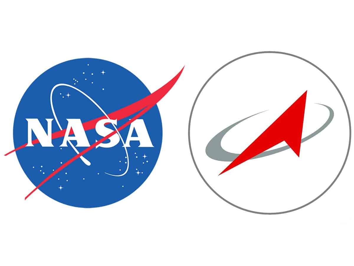 Логотип Роскосмос и НАСА