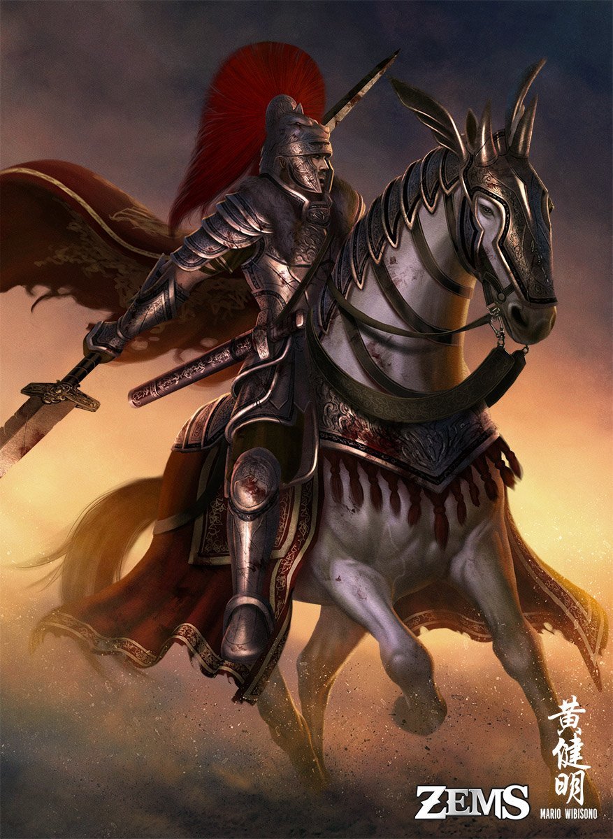 Всадник Паладин фэнтези арт