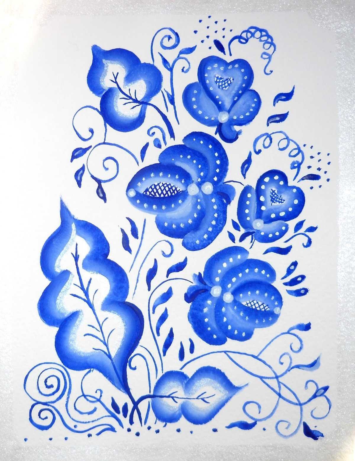 Гжельская роспись Агашка