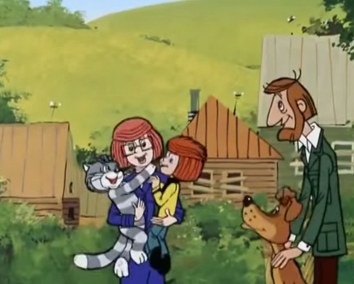 Мама дяди Федора из Простоквашино в телевизоре