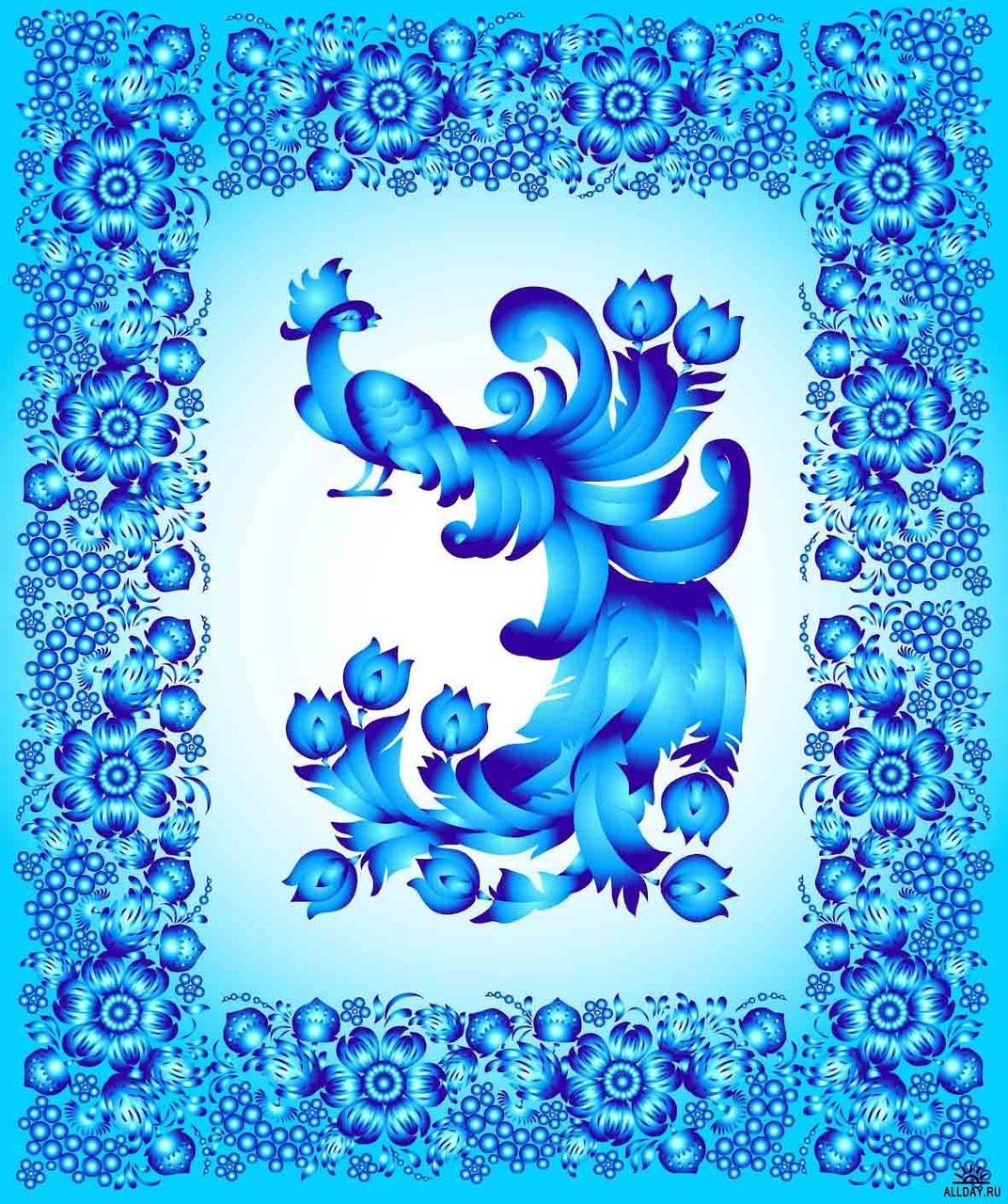 Элементы гжельской росписи для детей