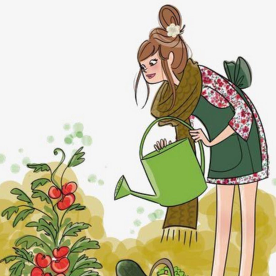 Девушка огородница