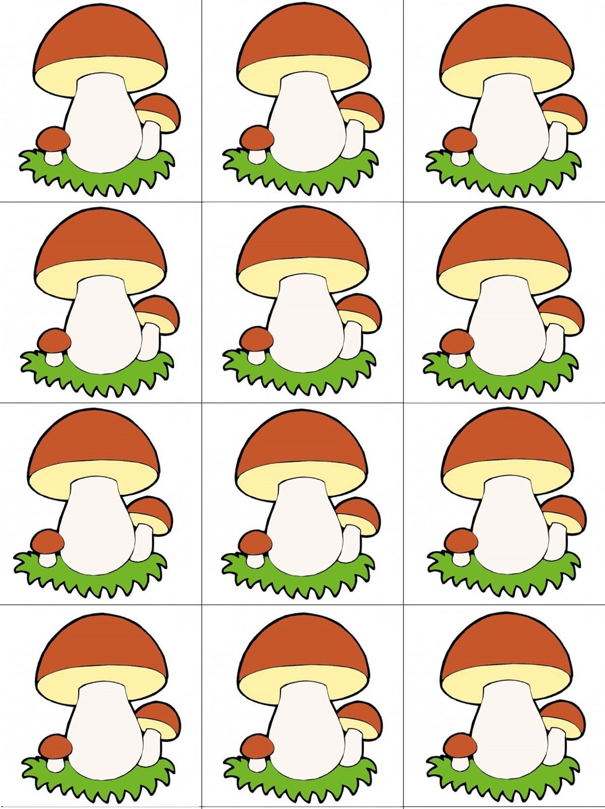 Счетный материал грибы