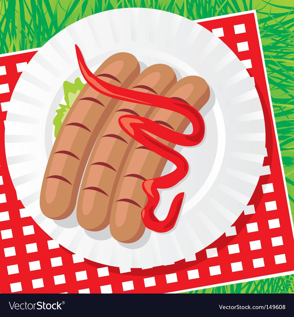 Сосиска иллюстрация