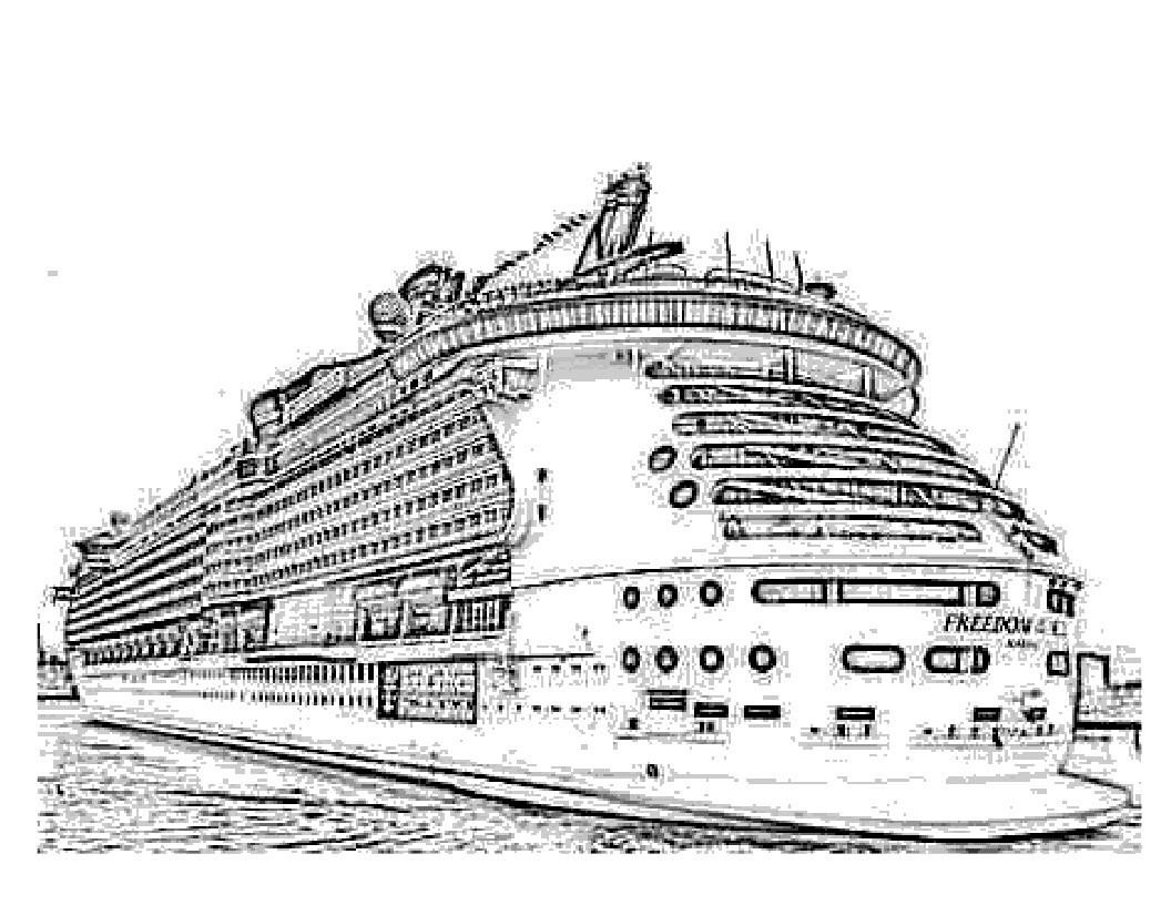 Раскраска круизный лайнер