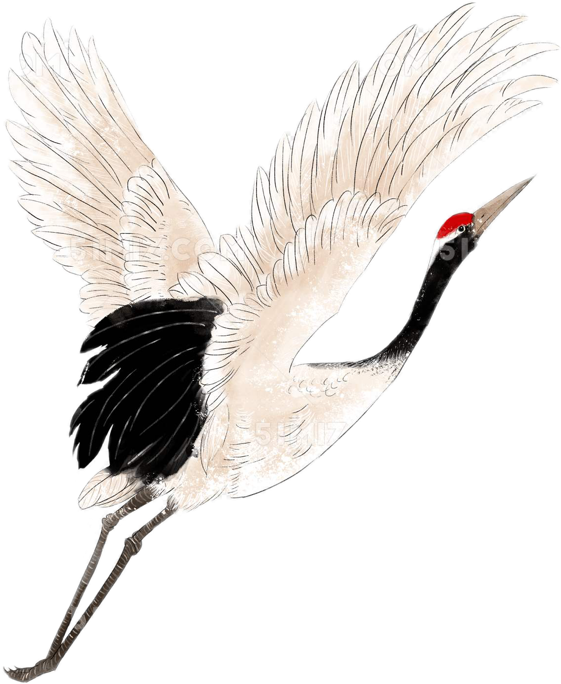 Журавль мультяшный